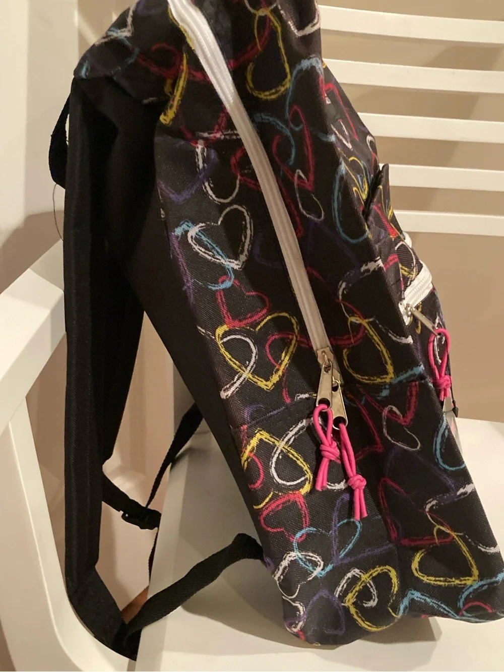 Kids' Black Heart Print Backpack
